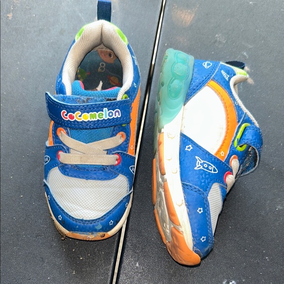 CoComelon Kids Blue and Orange Sneakers - Picture 1 of 6
